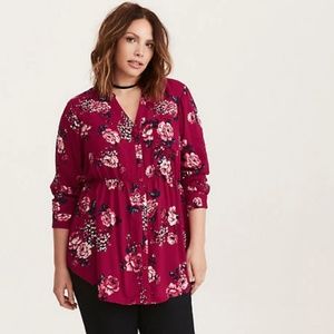 NWT Torrid Emma Floral Challis Babydoll